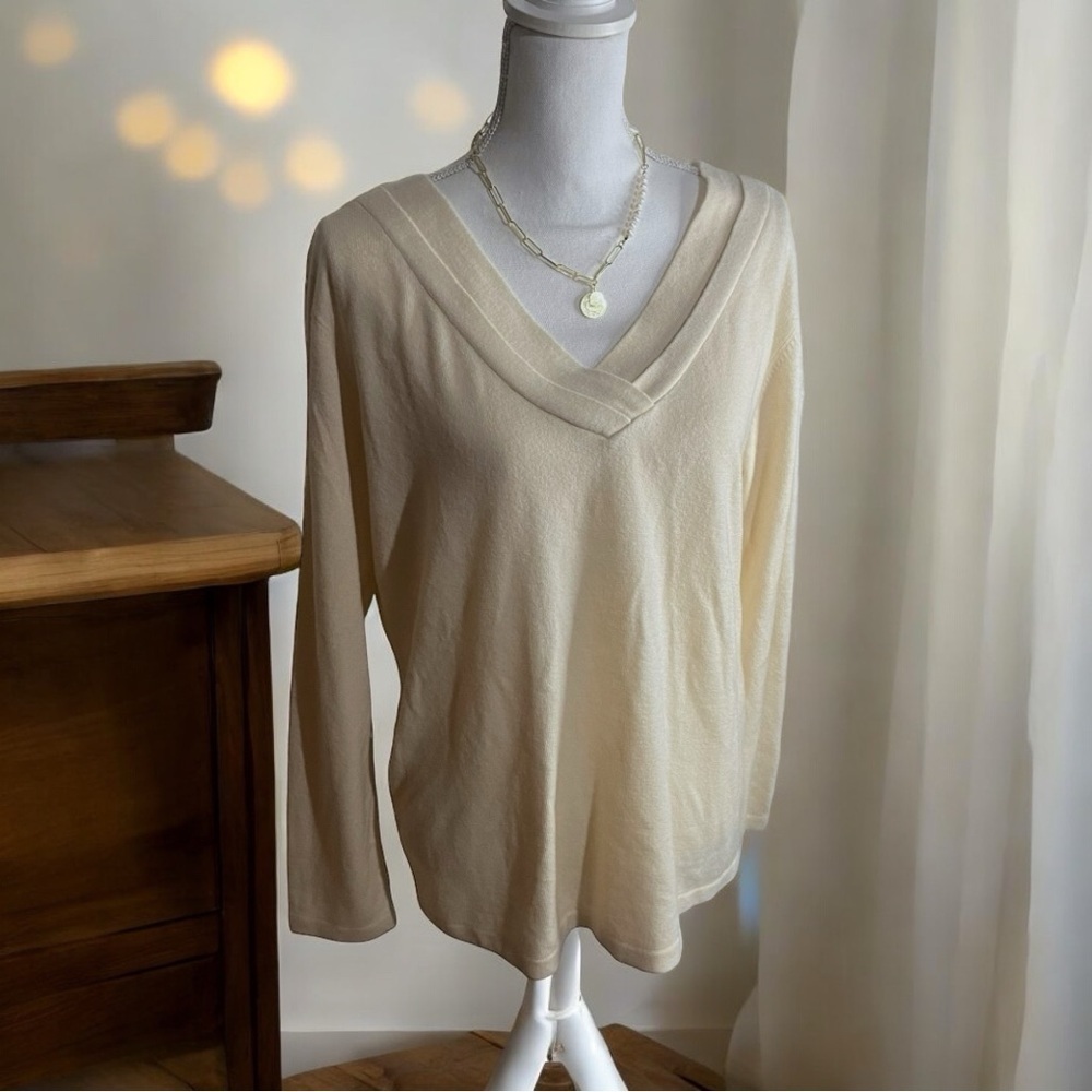 Sherry Taylor American‎ Brand V-Neck Long Sleeve Sweater